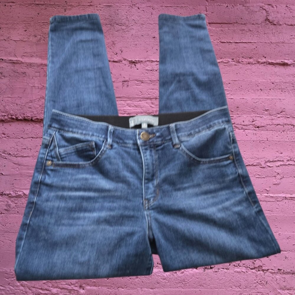 Wit & Wisdom Sophie Mid-Rise Absolution Ankle Skinny Size: 8 Classic medium wash